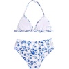 image:imageRoseSeek Girls 2 Piece Graphic Starfish Bathing Suit Halter Triangle Swimsuit Cute Beachwear Bikini SetsLight Blue and White