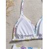 image:imageRoseSeek Girls 2 Piece Graphic Starfish Bathing Suit Halter Triangle Swimsuit Cute Beachwear Bikini SetsMulticolor White
