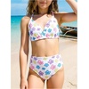 image:imageRoseSeek Girls 2 Piece Graphic Starfish Bathing Suit Halter Triangle Swimsuit Cute Beachwear Bikini SetsMulticolor White