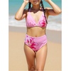 image:imageRoseSeek Girls 2 Piece Graphic Starfish Bathing Suit Halter Triangle Swimsuit Cute Beachwear Bikini SetsPink