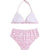 image:imageRoseSeek Girls 2 Piece Graphic Starfish Bathing Suit Halter Triangle Swimsuit Cute Beachwear Bikini SetsPink Floral