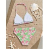 image:imageRoseSeek Girls 2 Piece Graphic Starfish Bathing Suit Halter Triangle Swimsuit Cute Beachwear Bikini SetsPink and Green