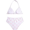 image:imageRoseSeek Girls 2 Piece Graphic Starfish Bathing Suit Halter Triangle Swimsuit Cute Beachwear Bikini SetsPlaid Pink