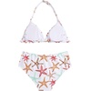 image:imageRoseSeek Girls 2 Piece Graphic Starfish Bathing Suit Halter Triangle Swimsuit Cute Beachwear Bikini SetsStarfish Multicolor