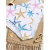 image:imageRoseSeek Girls 2 Piece Graphic Starfish Bathing Suit Halter Triangle Swimsuit Cute Beachwear Bikini SetsWhite
