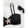 image:imageRoseSeek Girls 2 Piece Padded Bathing Suit Wireless Starfish Swimsuit Spaghetti Strap Vacation Beachwear SetBlack