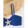 image:imageRoseSeek Girls 2 Piece Padded Bathing Suit Wireless Starfish Swimsuit Spaghetti Strap Vacation Beachwear SetBlue