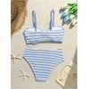 image:imageRoseSeek Girls 2 Piece Padded Bathing Suit Wireless Starfish Swimsuit Spaghetti Strap Vacation Beachwear SetBlue and White