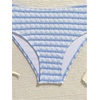 image:imageRoseSeek Girls 2 Piece Padded Bathing Suit Wireless Starfish Swimsuit Spaghetti Strap Vacation Beachwear SetBlue and White