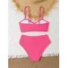 image:imageRoseSeek Girls 2 Piece Padded Bathing Suit Wireless Starfish Swimsuit Spaghetti Strap Vacation Beachwear SetBright Pink