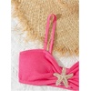 image:imageRoseSeek Girls 2 Piece Padded Bathing Suit Wireless Starfish Swimsuit Spaghetti Strap Vacation Beachwear SetHot Pink