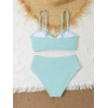image:imageRoseSeek Girls 2 Piece Padded Bathing Suit Wireless Starfish Swimsuit Spaghetti Strap Vacation Beachwear SetLight Blue