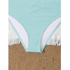 image:imageRoseSeek Girls 2 Piece Padded Bathing Suit Wireless Starfish Swimsuit Spaghetti Strap Vacation Beachwear SetLight Blue