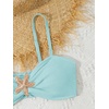 image:imageRoseSeek Girls 2 Piece Padded Bathing Suit Wireless Starfish Swimsuit Spaghetti Strap Vacation Beachwear SetLight Blue