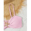 image:imageRoseSeek Girls 2 Piece Padded Bathing Suit Wireless Starfish Swimsuit Spaghetti Strap Vacation Beachwear SetLight Pink Print