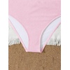 image:imageRoseSeek Girls 2 Piece Padded Bathing Suit Wireless Starfish Swimsuit Spaghetti Strap Vacation Beachwear SetLight Pink Print