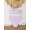 image:imageRoseSeek Girls 2 Piece Padded Bathing Suit Wireless Starfish Swimsuit Spaghetti Strap Vacation Beachwear SetMauve Purple