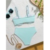 image:imageRoseSeek Girls 2 Piece Padded Bathing Suit Wireless Starfish Swimsuit Spaghetti Strap Vacation Beachwear SetMint Green