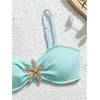 image:imageRoseSeek Girls 2 Piece Padded Bathing Suit Wireless Starfish Swimsuit Spaghetti Strap Vacation Beachwear SetMint Green