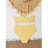 image:imageRoseSeek Girls 2 Piece Padded Bathing Suit Wireless Starfish Swimsuit Spaghetti Strap Vacation Beachwear SetMustard Yellow