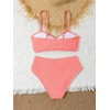 image:imageRoseSeek Girls 2 Piece Padded Bathing Suit Wireless Starfish Swimsuit Spaghetti Strap Vacation Beachwear SetWatermelon Pink