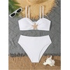 image:imageRoseSeek Girls 2 Piece Padded Bathing Suit Wireless Starfish Swimsuit Spaghetti Strap Vacation Beachwear SetWhite