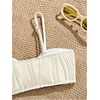 image:imageRoseSeek Girls 2 Piece Starfish Swimsuit Padded Bathing Suit Textured Spaghetti Strap Bikini SwimsuitBeige