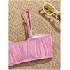 image:imageRoseSeek Girls 2 Piece Starfish Swimsuit Padded Bathing Suit Textured Spaghetti Strap Bikini SwimsuitPink