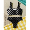 image:imageRoseSeek Girls 2 Piece Striped Bowknot Swimsuit Set Wireless Cute Bathing Suit Summer Beachwear Bikini SetsBlack and White