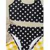 image:imageRoseSeek Girls 2 Piece Striped Bowknot Swimsuit Set Wireless Cute Bathing Suit Summer Beachwear Bikini SetsBlack and White