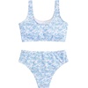 image:imageRoseSeek Girls 2 Piece Striped Bowknot Swimsuit Set Wireless Cute Bathing Suit Summer Beachwear Bikini SetsBlue
