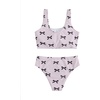 image:imageRoseSeek Girls 2 Piece Striped Bowknot Swimsuit Set Wireless Cute Bathing Suit Summer Beachwear Bikini SetsBow Pink