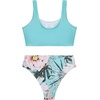 image:imageRoseSeek Girls 2 Piece Striped Bowknot Swimsuit Set Wireless Cute Bathing Suit Summer Beachwear Bikini SetsBright Mint Green