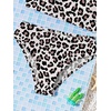 image:imageRoseSeek Girls 2 Piece Striped Bowknot Swimsuit Set Wireless Cute Bathing Suit Summer Beachwear Bikini SetsBrown Cheetah