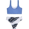 image:imageRoseSeek Girls 2 Piece Striped Bowknot Swimsuit Set Wireless Cute Bathing Suit Summer Beachwear Bikini SetsDusty Blue