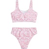 image:imageRoseSeek Girls 2 Piece Striped Bowknot Swimsuit Set Wireless Cute Bathing Suit Summer Beachwear Bikini SetsLight Pink