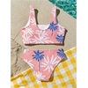 image:imageRoseSeek Girls 2 Piece Striped Bowknot Swimsuit Set Wireless Cute Bathing Suit Summer Beachwear Bikini SetsMix Pink
