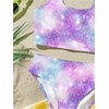 image:imageRoseSeek Girls 2 Piece Striped Bowknot Swimsuit Set Wireless Cute Bathing Suit Summer Beachwear Bikini SetsMulti Purple