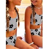image:imageRoseSeek Girls 2 Piece Striped Bowknot Swimsuit Set Wireless Cute Bathing Suit Summer Beachwear Bikini SetsMulticolor Black
