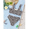image:imageRoseSeek Girls 2 Piece Striped Bowknot Swimsuit Set Wireless Cute Bathing Suit Summer Beachwear Bikini SetsMulticolor Leopard