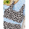 image:imageRoseSeek Girls 2 Piece Striped Bowknot Swimsuit Set Wireless Cute Bathing Suit Summer Beachwear Bikini SetsMulticolor Leopard