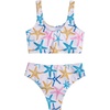 image:imageRoseSeek Girls 2 Piece Striped Bowknot Swimsuit Set Wireless Cute Bathing Suit Summer Beachwear Bikini SetsMulticolor White
