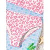 image:imageRoseSeek Girls 2 Piece Striped Bowknot Swimsuit Set Wireless Cute Bathing Suit Summer Beachwear Bikini SetsPink and White