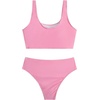 image:imageRoseSeek Girls 2 Piece Striped Bowknot Swimsuit Set Wireless Cute Bathing Suit Summer Beachwear Bikini SetsWatermelon Pink