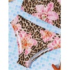 image:imageRoseSeek Girls 2 Piece Swimsuit Floral Cheetah Adjustable Straps High Cut Bikini Set Beach SwimwearMulticolor