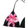 image:imageRoseSeek Girls 2 Piece Swimsuits Floral Gingham Halter Triangle Wireless Bikini Bathing SuitBlack