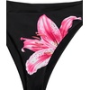 image:imageRoseSeek Girls 2 Piece Swimsuits Floral Gingham Halter Triangle Wireless Bikini Bathing SuitBlack