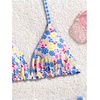 image:imageRoseSeek Girls 2 Piece Swimsuits Floral Gingham Halter Triangle Wireless Bikini Bathing SuitBlue
