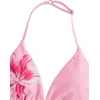 image:imageRoseSeek Girls 2 Piece Swimsuits Floral Gingham Halter Triangle Wireless Bikini Bathing SuitPink