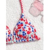 image:imageRoseSeek Girls 2 Piece Swimsuits Floral Gingham Halter Triangle Wireless Bikini Bathing SuitRed